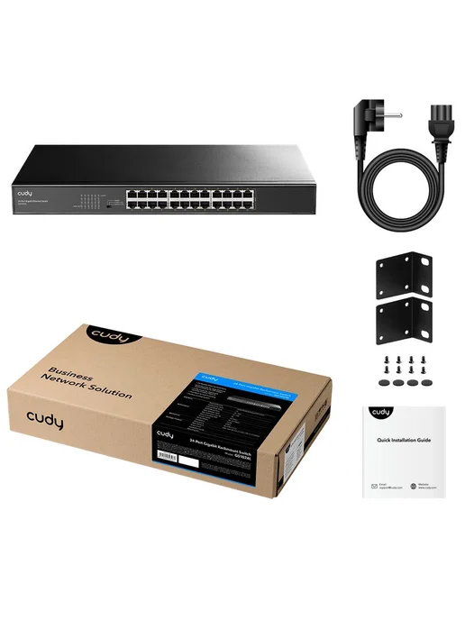 Cudy Коммутатор GS1024L 24-Port Gigabit Metal Switch, 1024 л, фото 4
