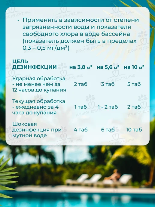 Aqualeon Быстрый хлор для бассейна 3в1, таблетки по 20г, 0,9кг, 0138, 20 г, 900 г, фото 5