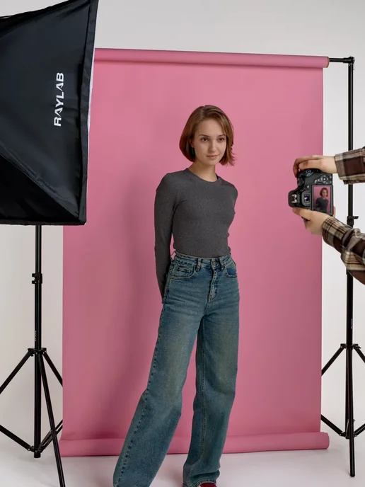 Raylab Софтбокс с лампами и штативом для предметной съемки, softbox, черный, фото 2