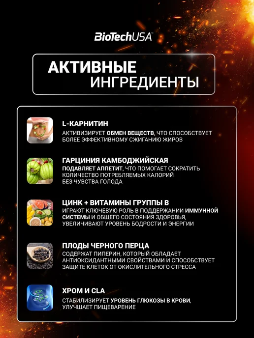 BioTechUSA Жиросжигатель с L-карнитином 90 капс, вариант, фото 2