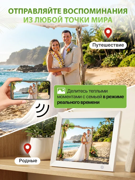 MEMORYFRAMES Электронная фоторамка с Wi-Fi 10 дюймов и сенсорным экраном, вариант, фото 5