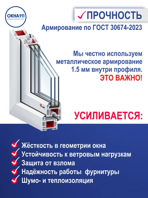ОКНА911 Окно пластиковое ш.700*1000 КВЕ откидное однокамерное сетка, вариант, фото 6