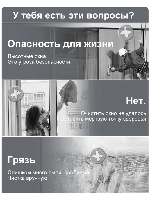 Для очистки стекла умные роботы, белый, фото 3
