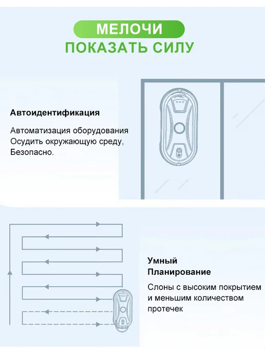 Для очистки стекла умные роботы, белый, фото 8