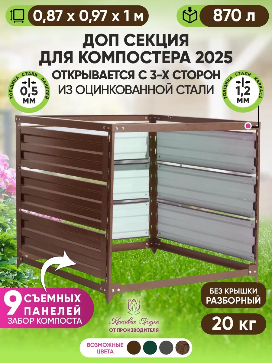Дополнительная секция для компостера 2025