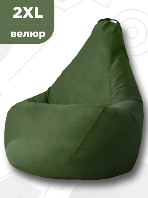 CoolPouf Кресло мешок XXL микровелюр, зеленый