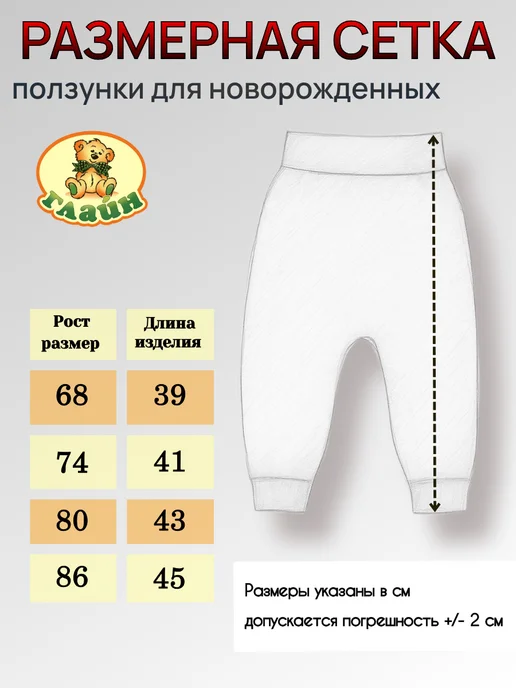 Глайн Ползунки для новорожденных набор, белый, фото 4