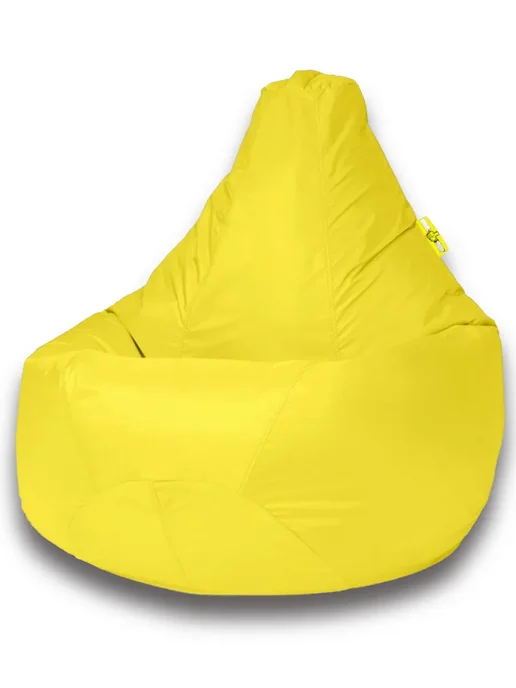 CoolPouf Кресло мешок 4XL полиэстер большой для взрослых, желтый, фото 2