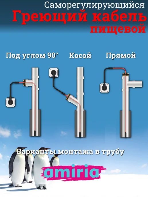 Amiria Кабель греющий на трубу 7 метров, 25 м, фото 8