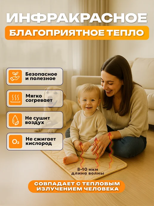 Тепломакс Коврик с подогревом универсальный 50*35, 50x35, фото 2