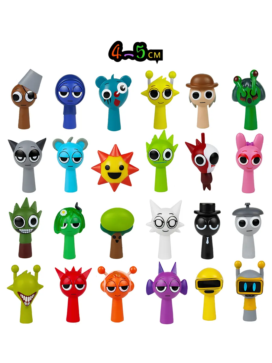 Набор фигурок Спрунки/Sprunki Incredibox 24шт (4-5см, пакет)